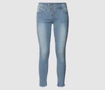 Skinny Fit Jeans mit Streifenmuster