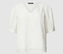 Blusenshirt mit Lochstickerei Modell 'MAJA'