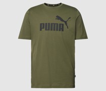 T-Shirt mit Label-Print