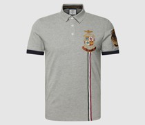 Poloshirt mit Label-Stitching