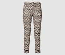 Stretchhose mit grafischem Allover-Muster Modell 'Ros'