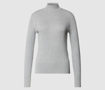 Rollkragenpullover mit Rippenstruktur