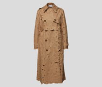 Trenchcoat mit Lochstickereien