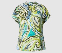 Blusenshirt aus Viskose mit Allover-Muster Modell 'Paisley'