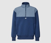 Sweatshirt mit Stehkragen und Reißverschluss