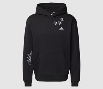 Hoodie mit Motiv-Stitching