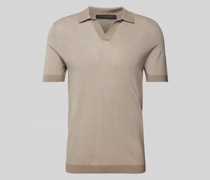 Slim Fit Poloshirt mit Fischgrat-Dessin Modell 'BRAIAN'