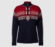 Strickpullover mit Stehkragen