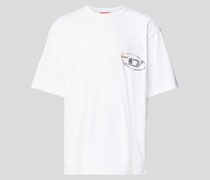 T-Shirt mit Label-Print