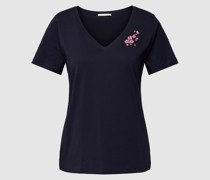 T-Shirt mit Motiv-Stitching