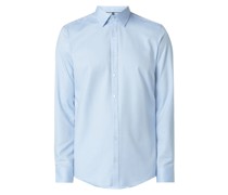 Slim Fit Business-Hemd aus Twill