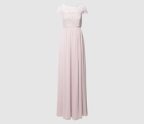 Abendkleid mit floraler Spitze