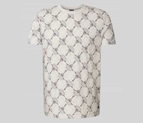 T-Shirt mit Allover-Muster Modell 'Bartek'