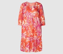 Knielanges Kleid mit floralem Muster