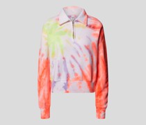 Sweatshirt mit Troyer-Kragen