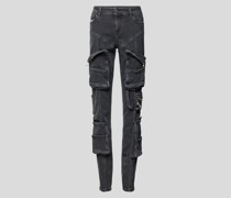 Skinny Fit Jeans mit Cargotaschen