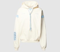 Hoodie mit Label-Stitching