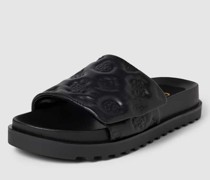 Sandaletten mit Allover-Logo-Prägung Modell 'FABIO'