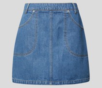 Jeansrock mit Label-Patch