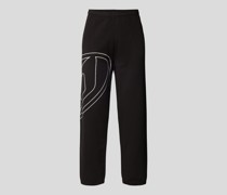 Sweatpants mit Label-Stitching