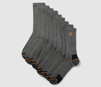 Socken mit Label-Print im 9er-Pack