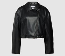 Lederjacke mit Umlegekragen