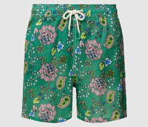 Badehose mit Allover-Muster Modell 'GUSTAVIA LINEN'