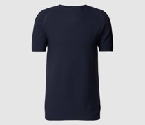 T-Shirt mit gerippten Abschlüssen Modell 'FOSOS'