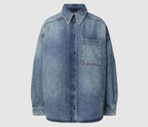 Oversized Jeansjacke mit Sportmanschetten Modell 'VARIN'
