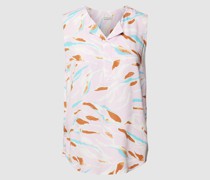 Blusenshirt aus Viskose mit Allover-Muster