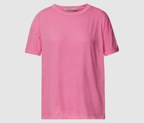 T-Shirt mit umgenähten Ärmelabschlüssen Modell 'Larima'