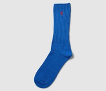 Socken mit Label-Stitching Modell 'CREW SOCK'