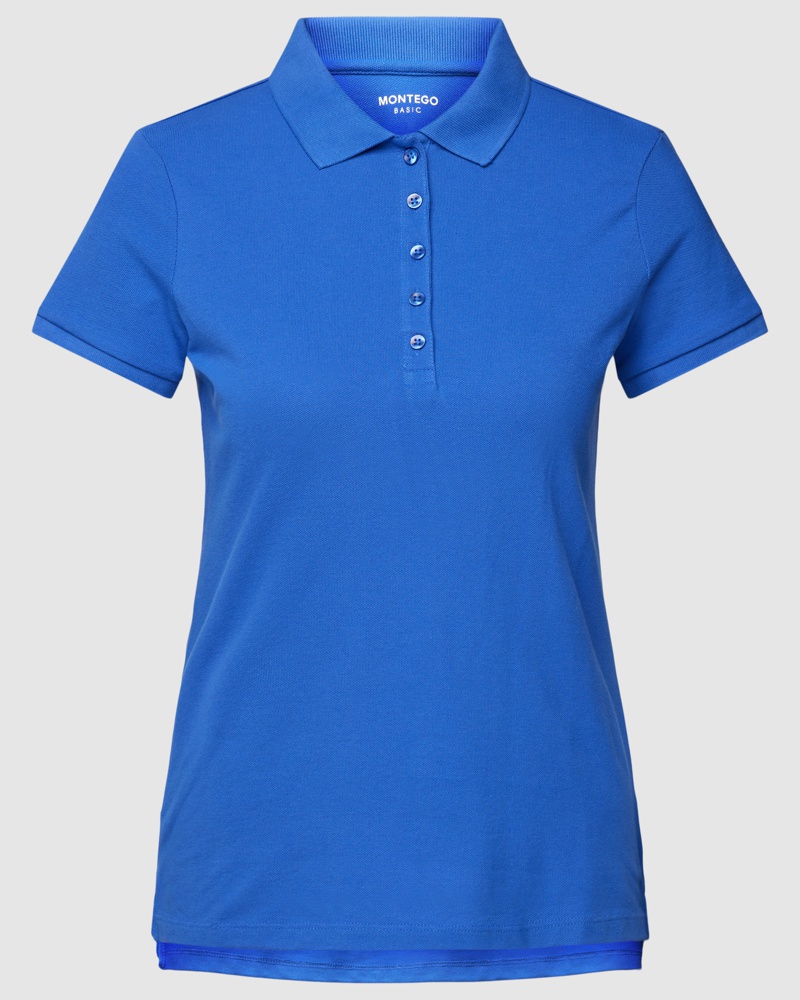 MONTEGO Damen Poloshirt mit Umlegekragen