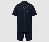 Pyjama mit Kontraststreifen