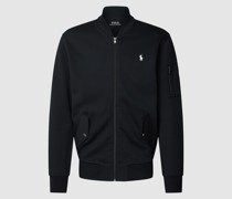 Sweatjacke mit Reißverschluss Modell 'BOMBER'