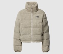 Fleecejacke mit Stehkragen und Eingrifftaschen
