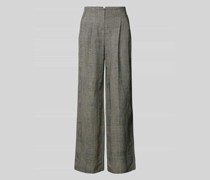 Flared Stoffhose mit Glencheck-Muster