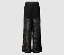 Stoffhose in semitransparentem Design