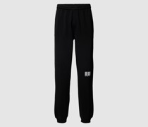 Sweathose mit Motiv-Print
