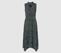 Midikleid aus Viskose mit floralem Muster
