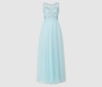 Abendkleid aus Tüll mit Stasssteinen