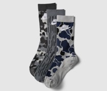 Socken mit Allover-Muster Modell 'EVERYDAY' im 3er-Pack