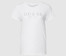T-Shirt aus Baumwolle mit Strasssteinen