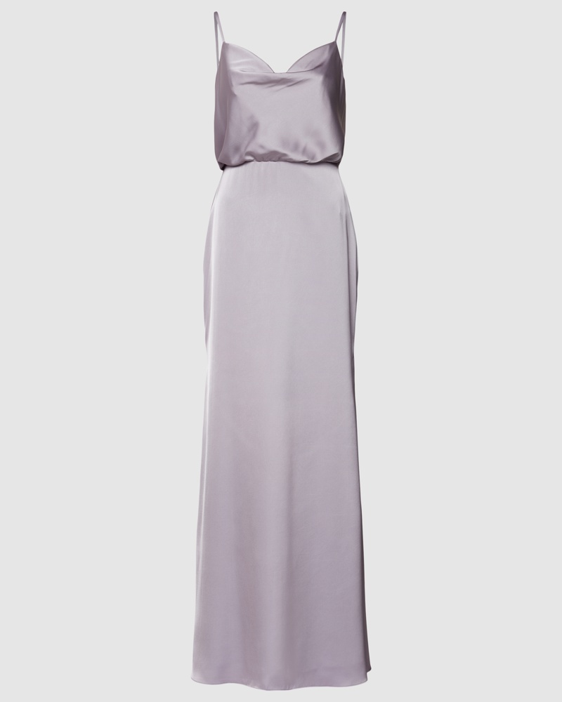Laona Damen Abendkleid mit Wasserfall-Ausschnitt