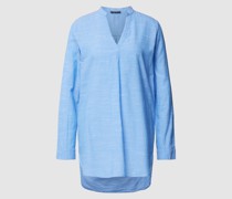 Longbluse mit V-Ausschnitt