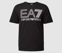 T-Shirt mit Label-Print