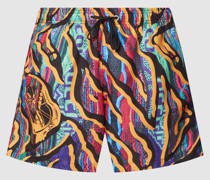 Badehose mit Allover-Muster Modell 'Animal'