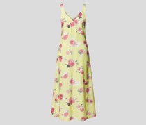 Midikleid mit floralem Allover-Muster