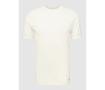 T-Shirt mit geripptem Rundhalsausschnitt Modell 'ANTON'