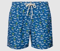 Badehose mit Allover-Print Modell 'FANTASY'